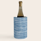 Blue Striped Abstract Pattern Wine Chiller Gallery Image 1