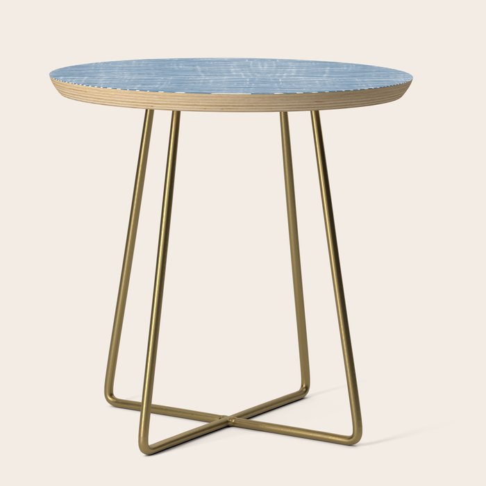 Blue Striped Abstract Pattern Side Table Gallery Image 1