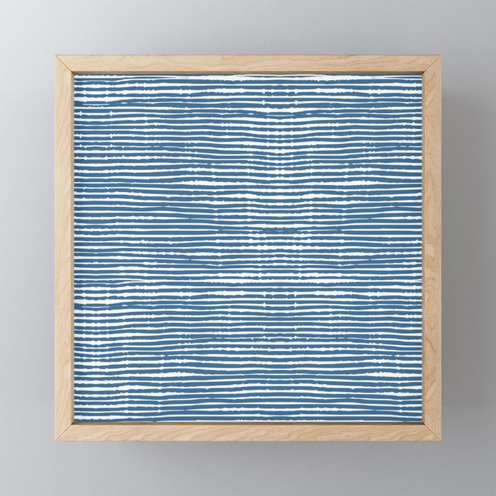 Blue Striped Abstract Pattern Mini Art Print Gallery Image 1