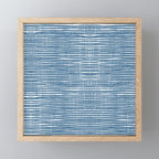 Blue Striped Abstract Pattern Mini Art Print Gallery Image 1