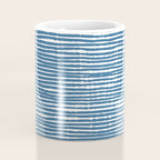 Blue Striped Abstract Pattern Coffee Mug Gallery Image 4