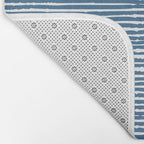 Blue Striped Abstract Pattern Bath Mat Gallery Image 2