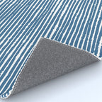 Blue Striped Abstract Pattern Rug Gallery Image 4
