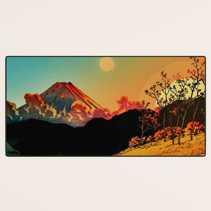 New Year's Morning in Shades of Orange - Nature Landscape Desk Mat Gallery Image 3