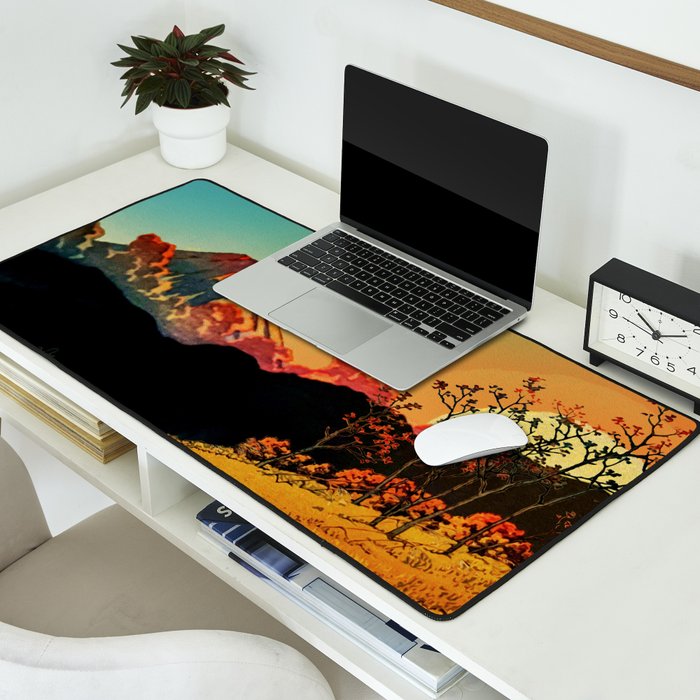 New Year's Morning in Shades of Orange - Nature Landscape Desk Mat Gallery Image 2