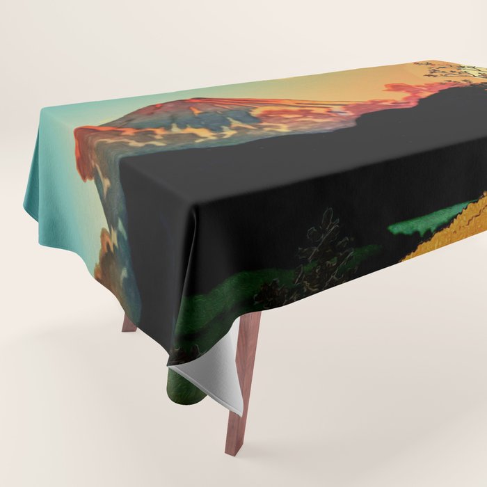 New Year's Morning in Shades of Orange - Nature Landscape Tablecloth Gallery Image 1