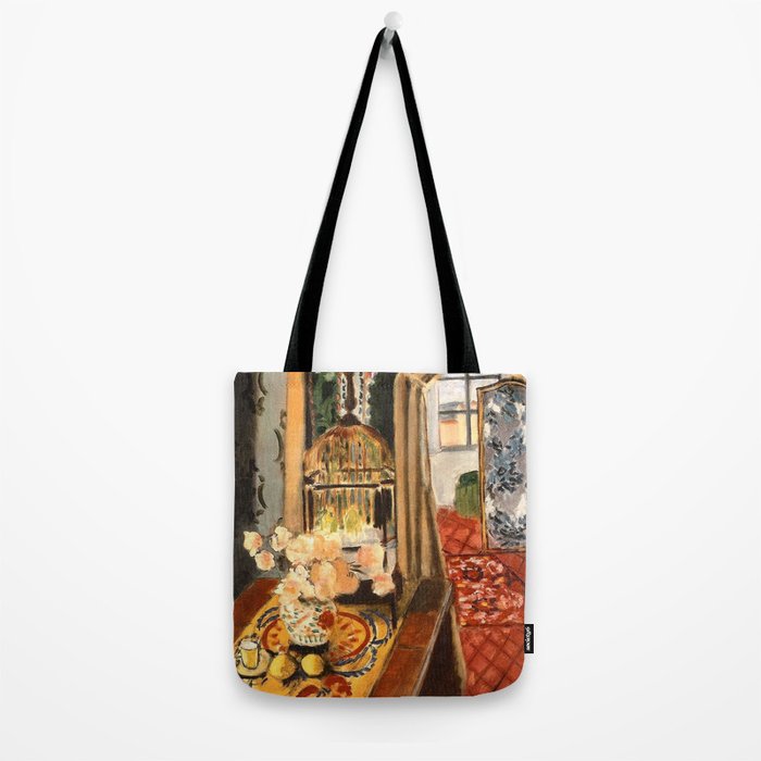 Henri Matisse Interior with Flowers & Parakeets Tote Bag Gallery Image 2