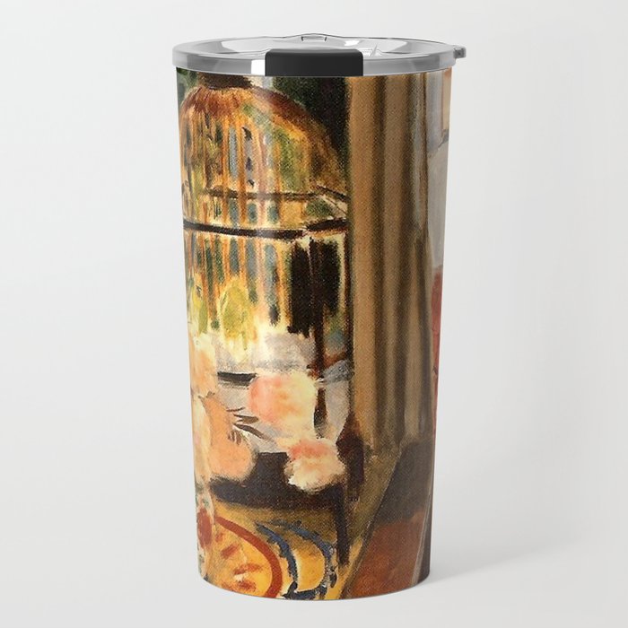 Henri Matisse Interior with Flowers & Parakeets Travel Mug Gallery Image 1