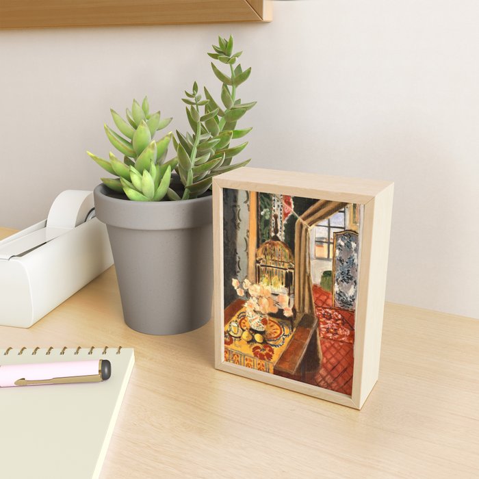 Henri Matisse Interior with Flowers & Parakeets Mini Art Print Gallery Image 2