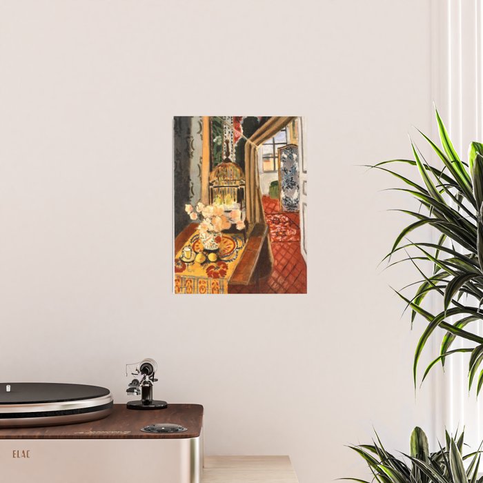 Henri Matisse Interior with Flowers & Parakeets Poster Gallery Image 2