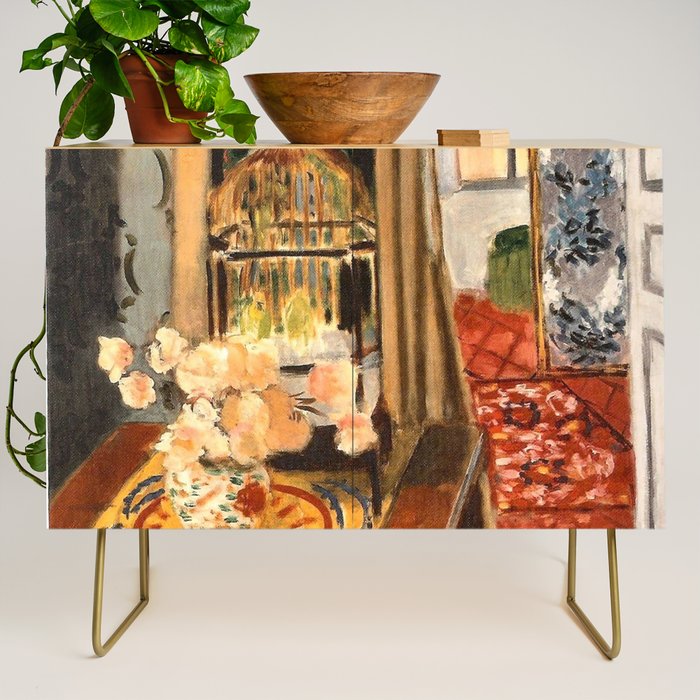 Henri Matisse Interior with Flowers & Parakeets Credenza Gallery Image 1