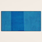 Blue Tones Linen Texture Simple Minimal Abstract  Desk Mat Gallery Image 3