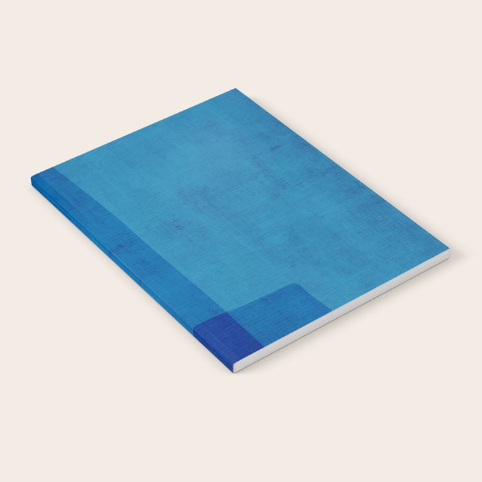 Blue Tones Linen Texture Simple Minimal Abstract  Notebook Gallery Image 2