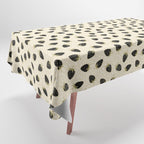 Sweet Strawberries - black, moss, cream, and white Tablecloth Gallery Image 1