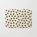 Sweet Strawberries - black, moss, cream, and white Bath Mat Gallery Image 1