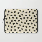 Sweet Strawberries - black, moss, cream, and white Laptop Sleeve Gallery Image 1