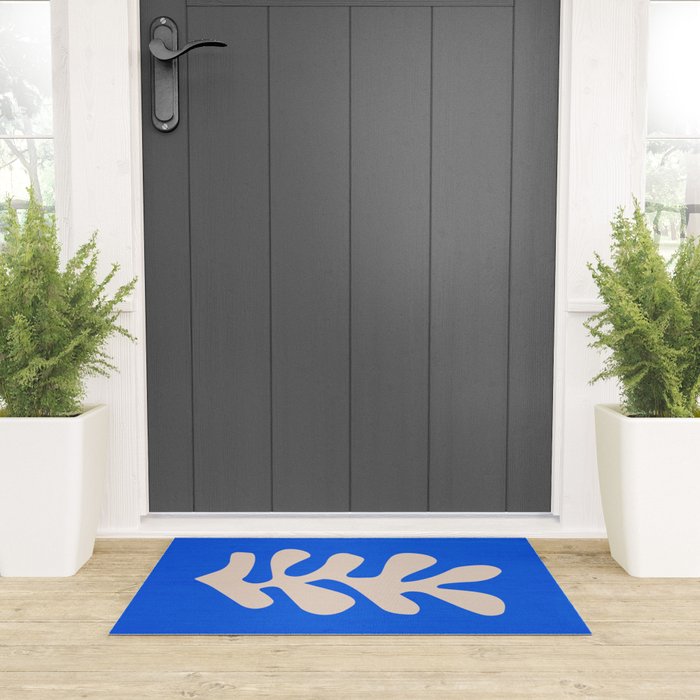 Chathams Blue: Wild Leaf | Matisse Foliage Paper Cutouts 02 Welcome Mat Gallery Image 3