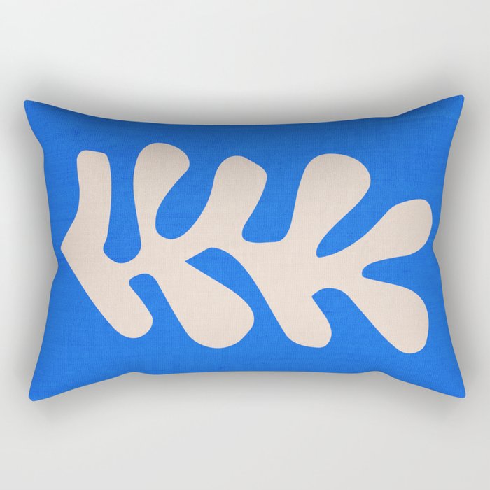 Chathams Blue: Wild Leaf | Matisse Foliage Paper Cutouts 02 Rectangular Pillow Gallery Image 2