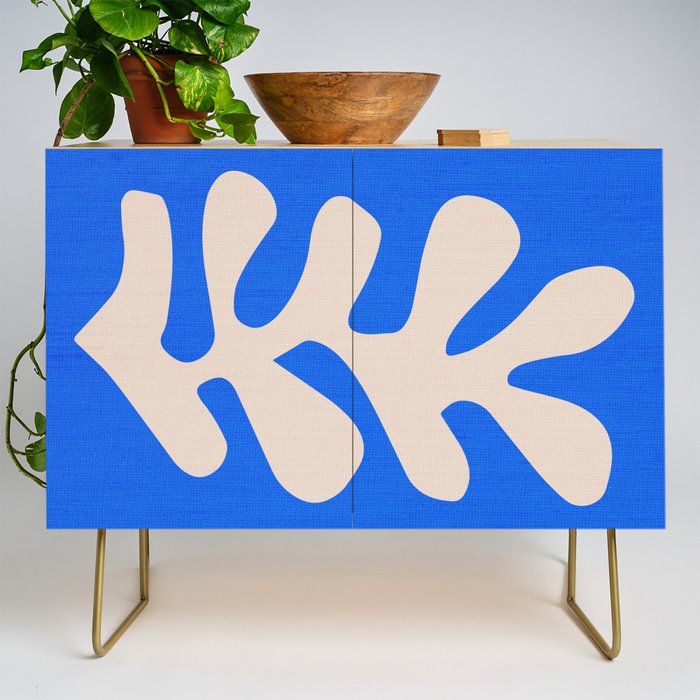 Chathams Blue: Wild Leaf | Matisse Foliage Paper Cutouts 02 Credenza Gallery Image 1