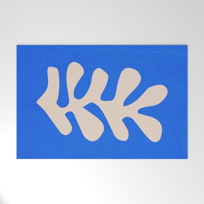 Chathams Blue: Wild Leaf | Matisse Foliage Paper Cutouts 02 Welcome Mat Gallery Image 1