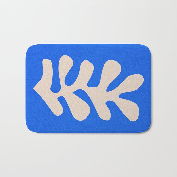 Chathams Blue: Wild Leaf | Matisse Foliage Paper Cutouts 02 Bath Mat Gallery Image 1
