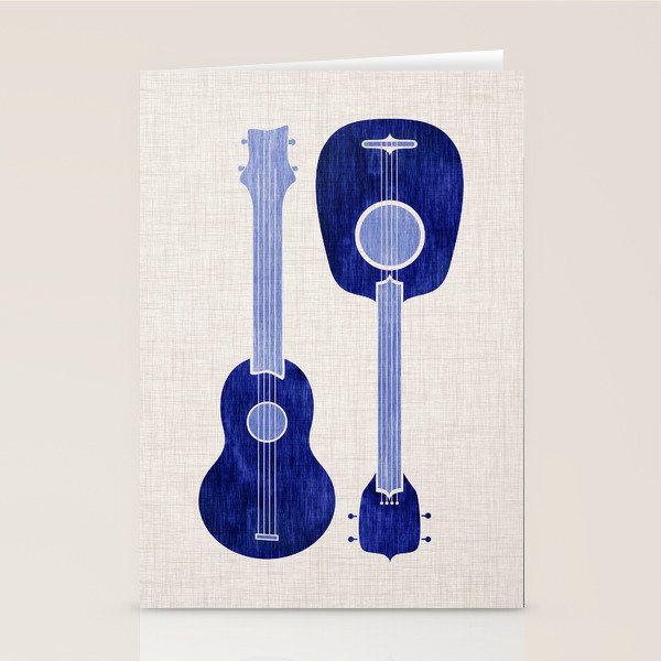 Indigo Blue Ukuleles Stationery Card Gallery Image 2