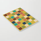 Midcentury Modern Mosaic - Geometric Pattern in Mid Century Mod Olive, Orange, Teal, and Mustard Notebook Gallery Image 3