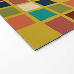 Midcentury Modern Mosaic - Geometric Pattern in Mid Century Mod Olive, Orange, Teal, and Mustard Welcome Mat Gallery Image 2