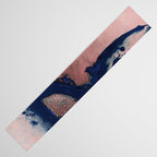 Abstract Navy Blue and Blush Pink Painting  Modern Minimal Wall Art Table Runner Gallery Image 3