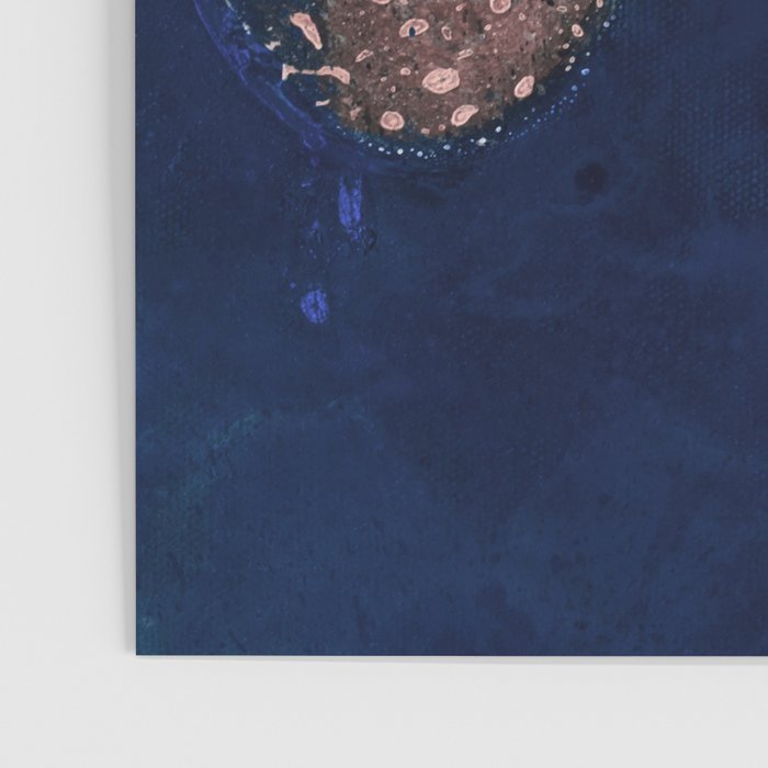 Abstract Navy Blue and Blush Pink Painting  Modern Minimal Wall Art Poster Gallery Image 3