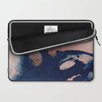 Abstract Navy Blue and Blush Pink Painting  Modern Minimal Wall Art Laptop Sleeve Gallery Image 2