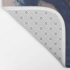 Abstract Navy Blue and Blush Pink Painting  Modern Minimal Wall Art Bath Mat Gallery Image 2