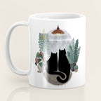 Rainy Day Cats (on white) Coffee Mug Gallery Image 3
