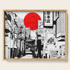 Tokyo street sunrise Serving Tray Gallery Image 1