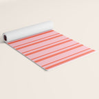 Pink and Red Colored Pattern of Stripes Yoga Mat Gallery Image 2