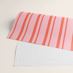 Pink and Red Colored Pattern of Stripes Wrapping Paper Gallery Image 2