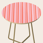 Pink and Red Colored Pattern of Stripes Side Table Gallery Image 2