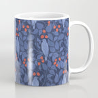 Blue Birds And Red Cherries Blue Coffee Mug Gallery Image 1