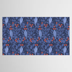 Blue Birds And Red Cherries Blue Tablecloth Gallery Image 2