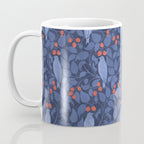 Blue Birds And Red Cherries Blue Coffee Mug Gallery Image 3