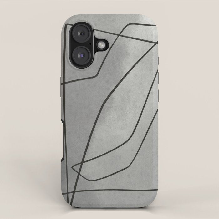  illustration with abstract graphic line iPhone Case Gallery Image 1