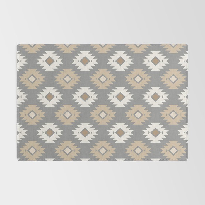 Geometric Aztec - Neutral Brown and Gray Rug Gallery Image 2