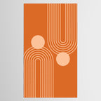 Mid Century Modern Geometric 194 in Orange Shades Tablecloth Gallery Image 2