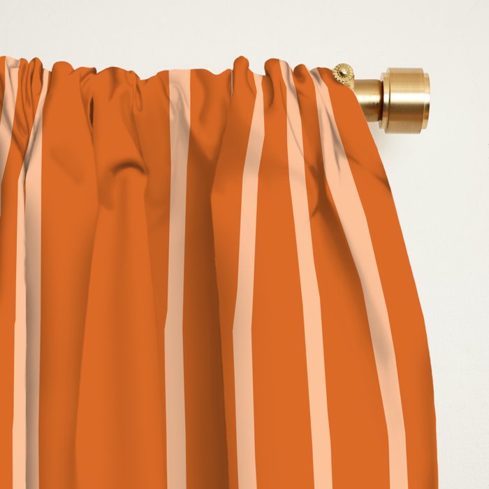 Mid Century Modern Geometric 194 in Orange Shades Window Curtain Gallery Image 2