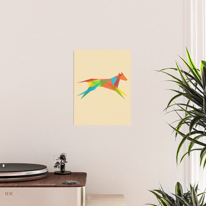 Fractal Geometric Dog Poster Gallery Image 2