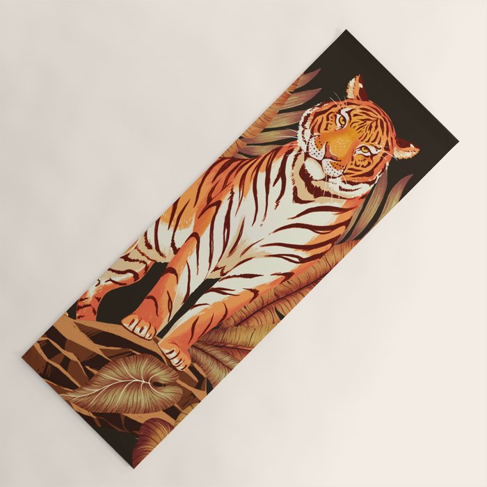 Autumn Jungle Tiger Yoga Mat Gallery Image 1