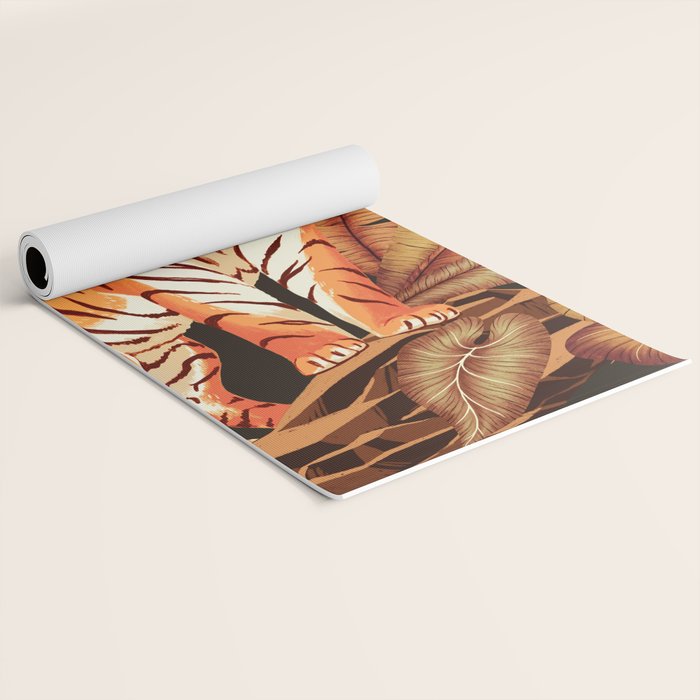 Autumn Jungle Tiger Yoga Mat Gallery Image 2