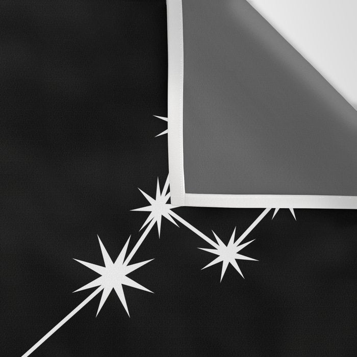 Pisces Zodiac Star Constellation Line Art Black Wall Tapestry Gallery Image 3