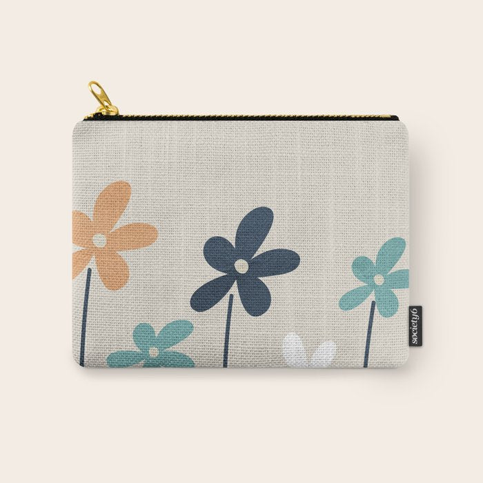 Abstract Flowers 2 Carry All Pouch Gallery Image 1