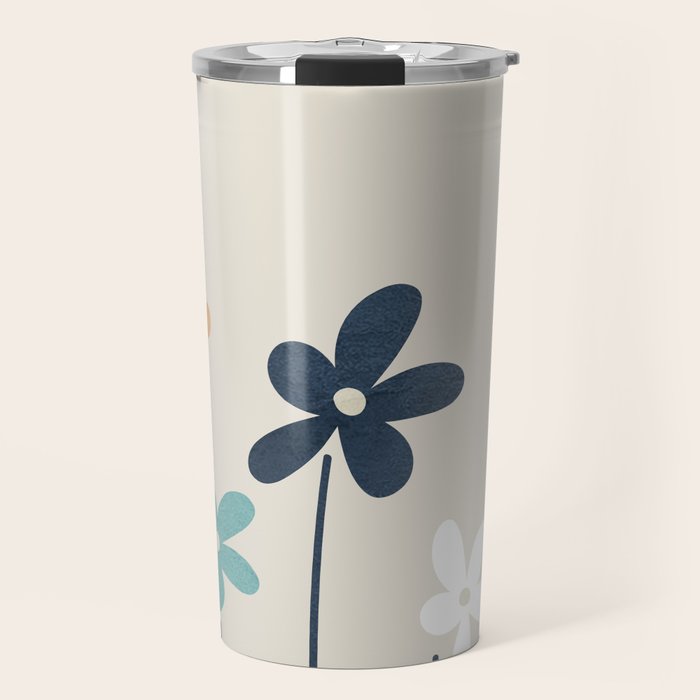 Abstract Flowers 2 Travel Mug Gallery Image 1